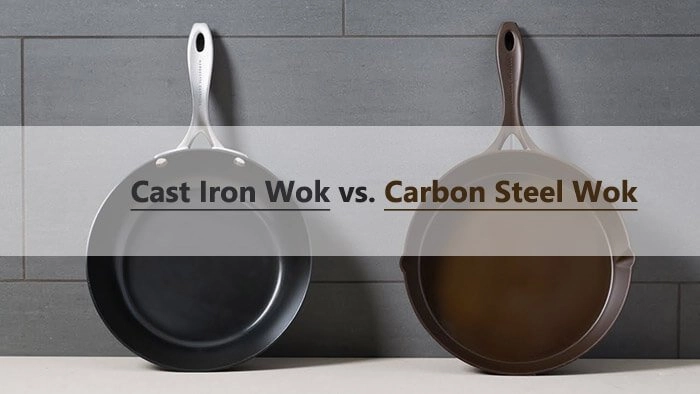 cast iron wok vs carbon steel