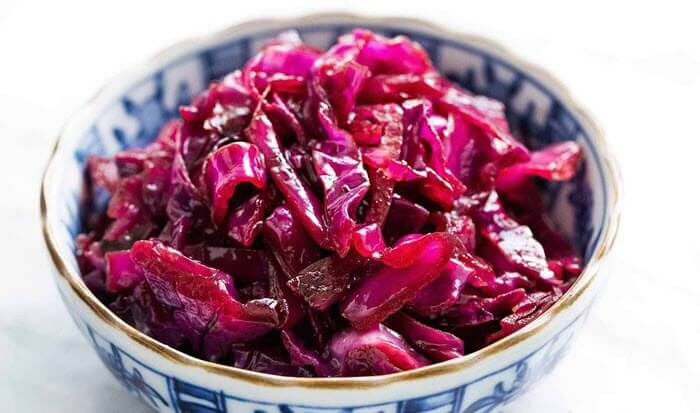 stewed red cabbage