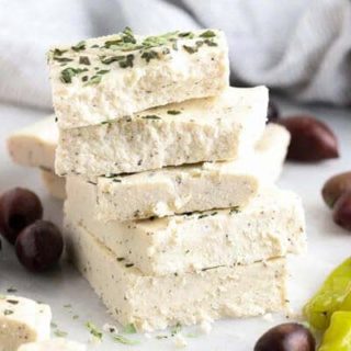 homemade vegan feta cheese