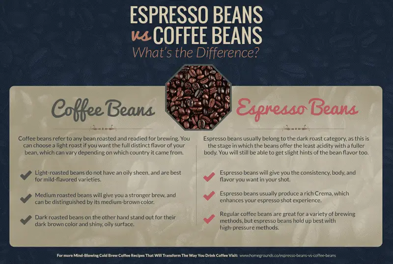 coffee vs espresso beans