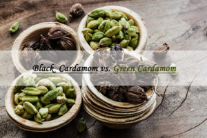 black vs green cardamom pods