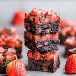 Gluten-Free Chocolate-Covered Strawberry Brownies