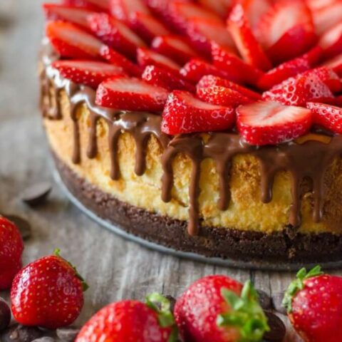 Chocolate Covered Strawberry Cheesecake