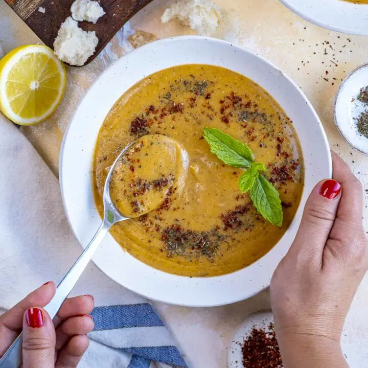 MERCIMEK ÇORBASI (TURKISH RED LENTIL SOUP)