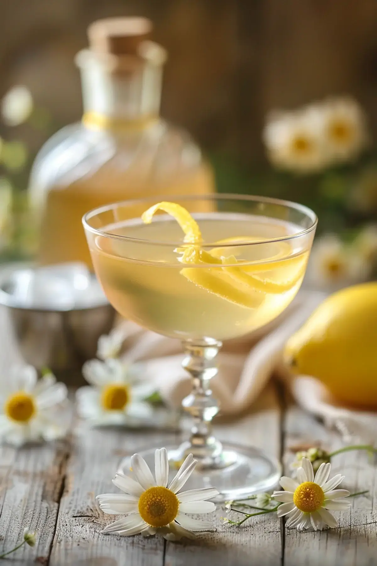 Chamomile lemon cocktail