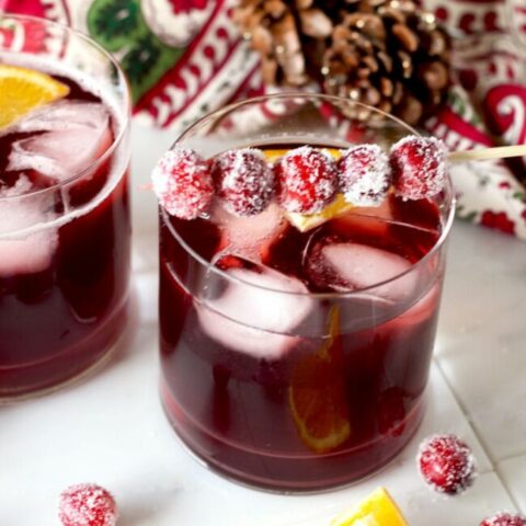 Cranberry Maple Bourbon Cocktail