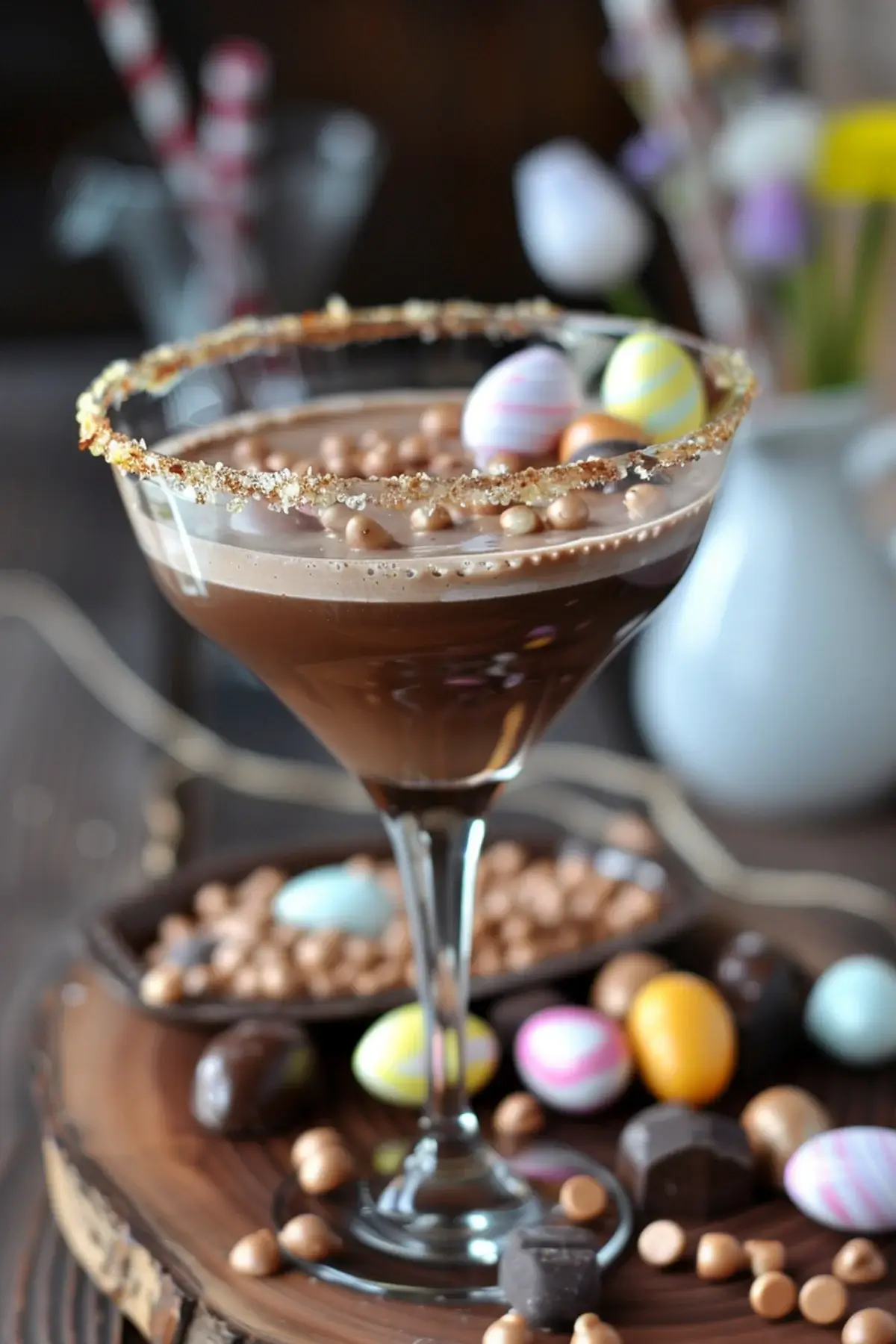Easter chocolate egg cocktail