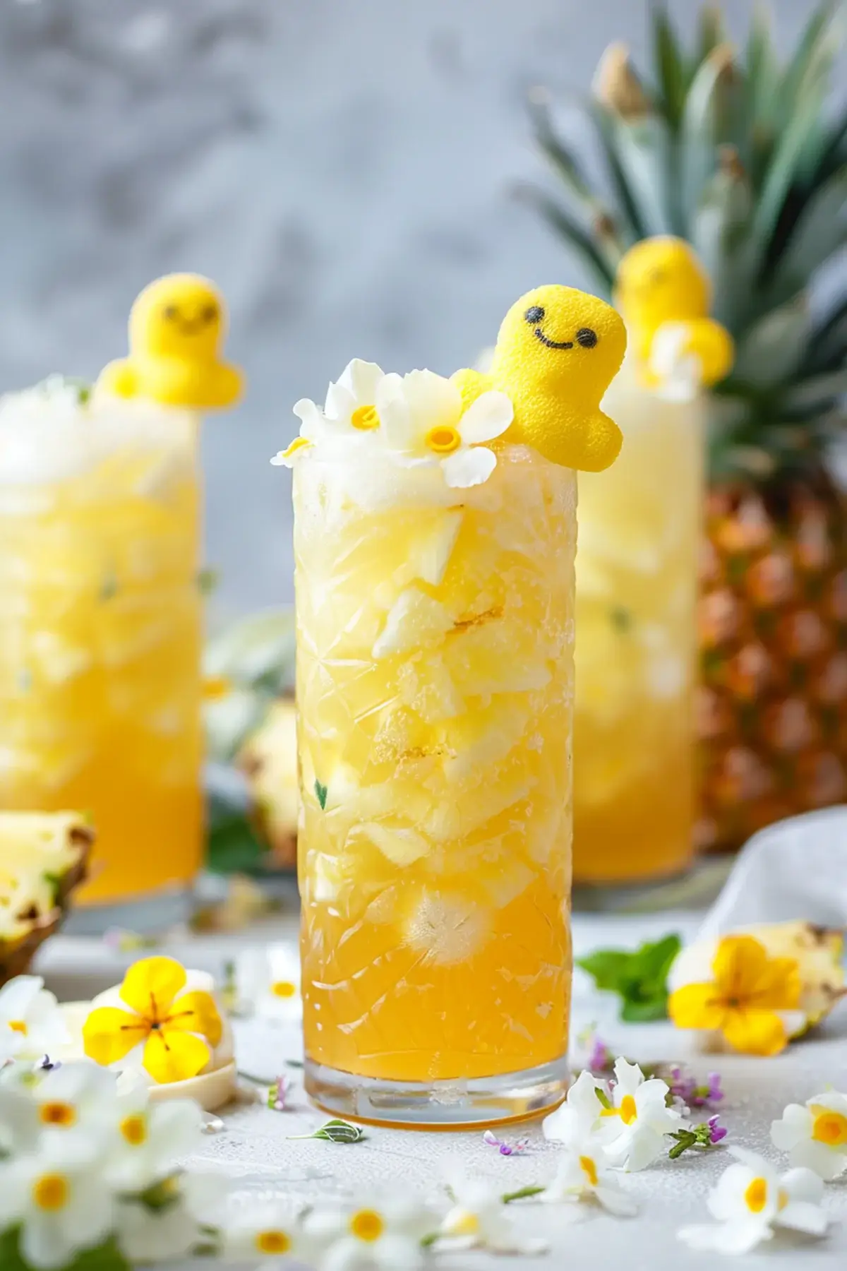 Elderflower pineapple cocktail