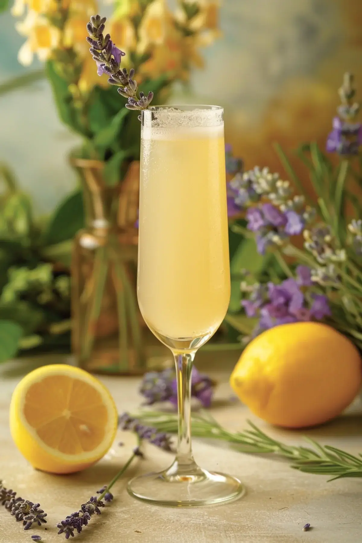 Lavender lemonade cocktail