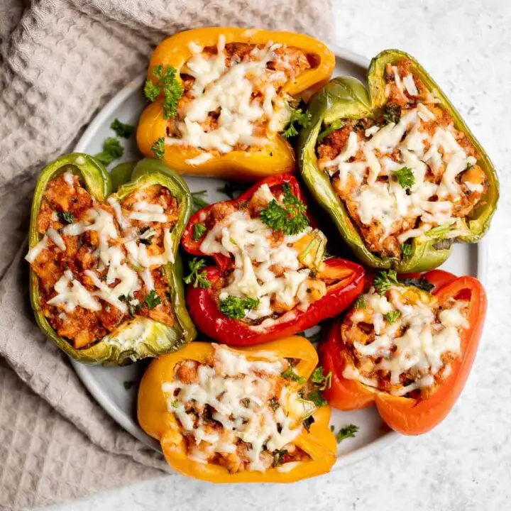 CHICKEN PARMESAN STUFFED PEPPERS