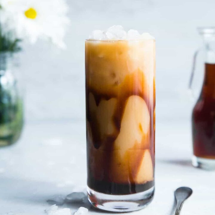 Homemade Caramel Vanilla Iced Coffee