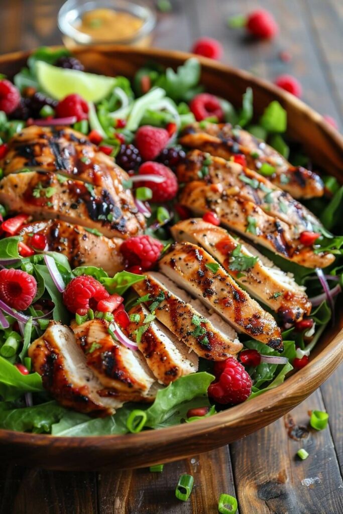 Grilled Chicken and Raspberry Salad