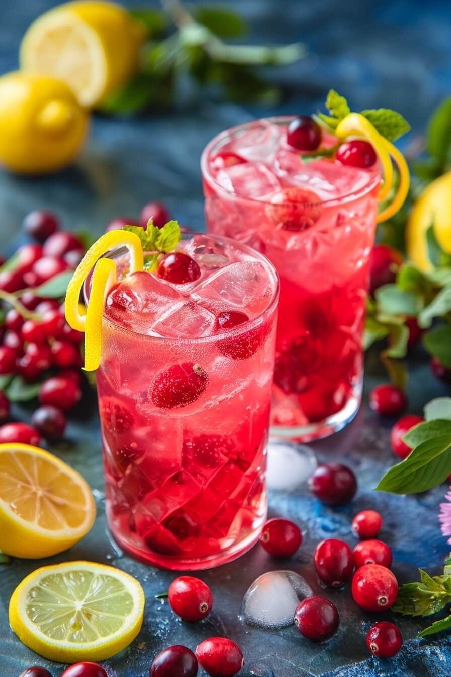 Raspberry Cranberry Twist-mocktail